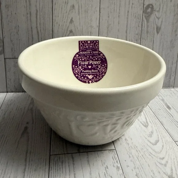 Mason Cash Flour Power Pudding Bowl White Nesting Style S36 Dish Baking Baking - Picture 2 of 10